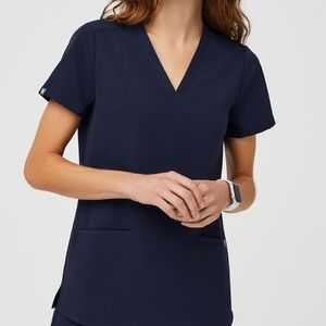 Figs Casma top and Yola pant in Navy